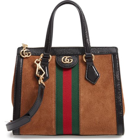 Gucci Small Ophidia House Web Suede Satchel | Nordstrom