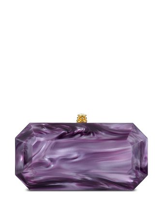 Shop Tyler Ellis small Perry marbled clutch bag with Express Delivery - FARFETCH
