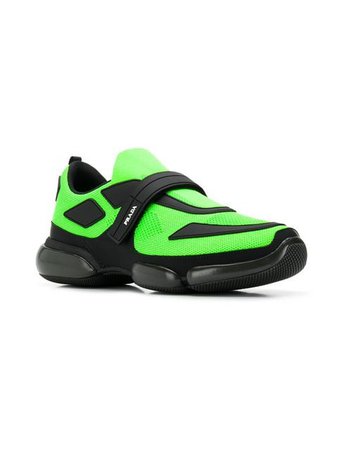 Prada green Cloudbust neon sneakers