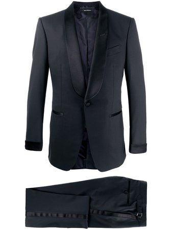 Shop black Tom Ford tailored tuxedo suit with Express Delivery - Farfetch