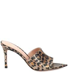 Gianvito Rossi - Leopard-print leather sandals | Mytheresa