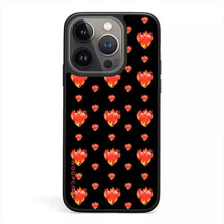 heart on fire iphone14 phone case - Google Search