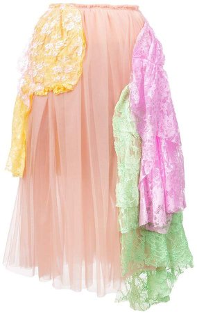 colour-block tulle skirt