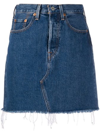 Levi's Deconstructed High-Rise Denim Skirt Ss20 | Farfetch.com