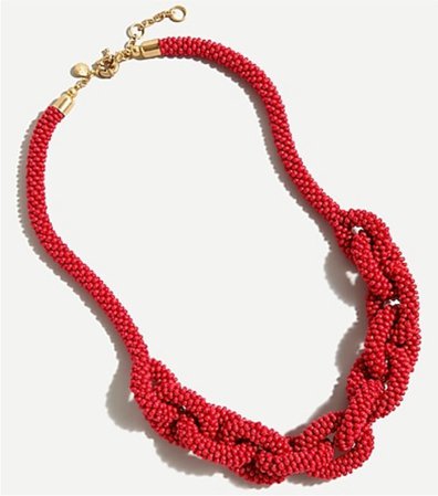 Red rope necklace J Crew