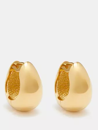 Gold Hinged 18kt gold-vermeil hoop earrings | Sophie Buhai | MATCHESFASHION US