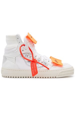 Off-White - Off Court Sneakers with Leather - white