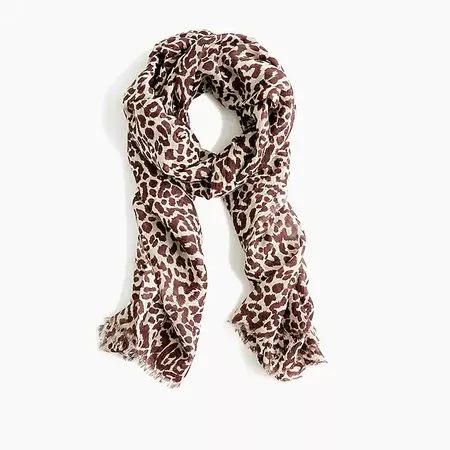 Woven scarf in leopard print - Women's Accessories | J.Crew