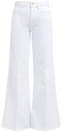 Le Palazzo Wide Leg Jeans - Womens - White