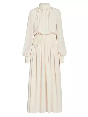 Shop Chloé Blouson Gathered Silk Gown | Saks Fifth Avenue