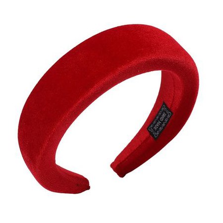 red padded headband