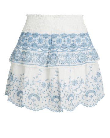 LoveShackFancy Charmaine Broderie Anglaise Mini Skirt | INTERMIX®