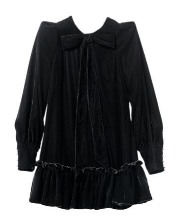 the vampire’s wife x H&M black velvet pussybow dress