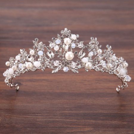 Bridal Crown Wedding Prom Tiara Jewelry Bride Leaves Rhinestone Hair Accessories | eBay