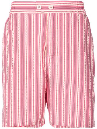 Pink Striped Golf Shorts