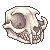 Pixel Cat Skull Facing Right by Asralore on DeviantArt