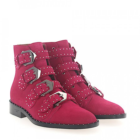 Givenchy Boots BE08143 suede fuxia studs $803.04