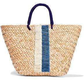 Taylor Embroidered Woven Straw Tote