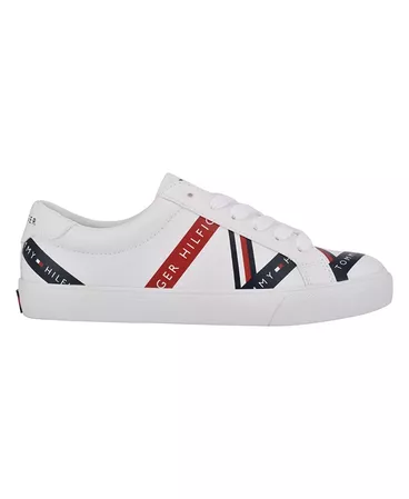 White Tommy Hilfiger Lacen Lace Up Sneakers & Reviews - Athletic Shoes & Sneakers - Shoes - Macy's