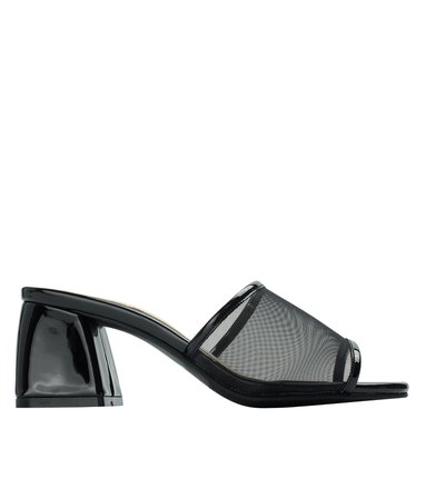 anna kastle shoes sheer mesh mule sandals in black color - Buscar con Google
