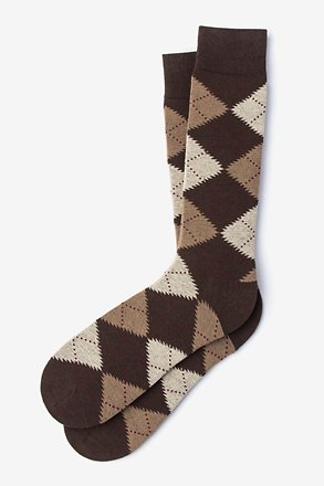 Brown Argyle Socks