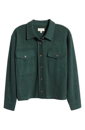 Semi Crop Knit Button-Up Shirt | Nordstrom