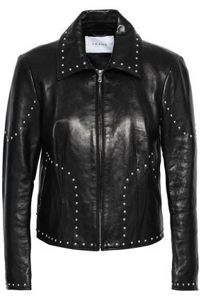 Studded leather jacket | FRAME | Sale up to 70% off | THE OUTNET