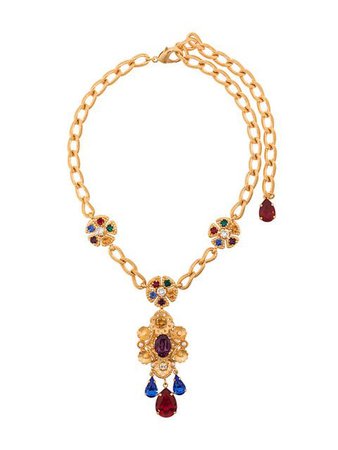 Dolce & Gabbana multicoloured gemstone necklace