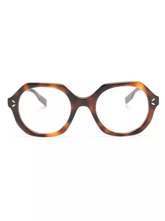MCQ hexagonal-frame tortoiseshell-effect Glasses - Farfetch