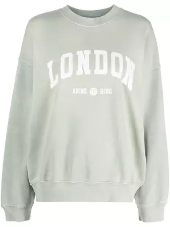 ANINE BING London Organic Cotton Sweatshirt - Farfetch