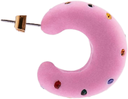 Zara Pink Multicoloured Rhinestone Earrings