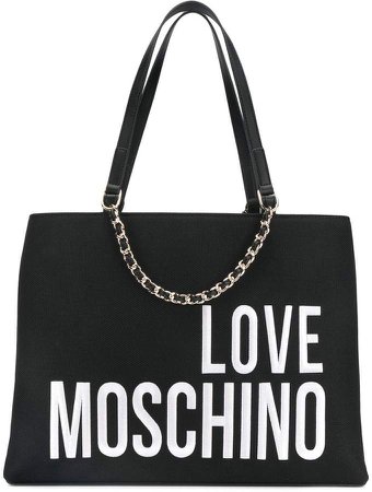 logo embroidered tote