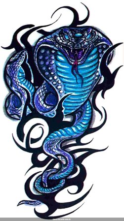 blue snake tattoo drawing - Google Search