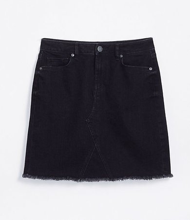 Frayed Denim Skirt