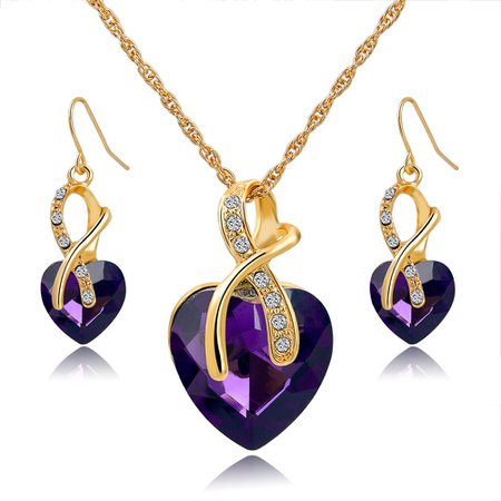 Austrian Crystal Necklace and Earrings Set – Fun Deals for You