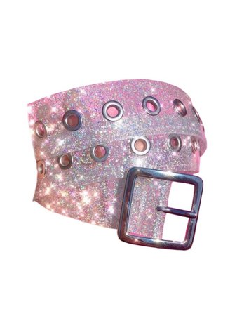 pink glitter belt y2k