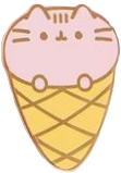 pusheen Ice cream cone enamal pin