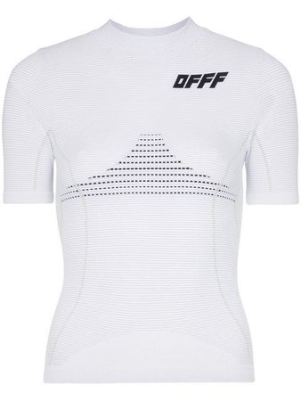 Off-White Logo Print Athletic Top - Farfetch
