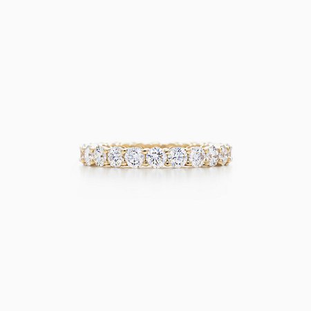 Tiffany Embrace® band ring in platinum with diamonds, 3.5 mm wide. | Tiffany & Co.