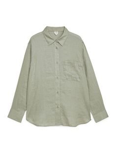 Lightweight Linen Shirt - Khaki Green - ARKET
