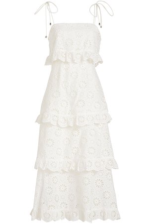 Daisy Tier Cotton Dress with Cut-Out Detail Gr. 0