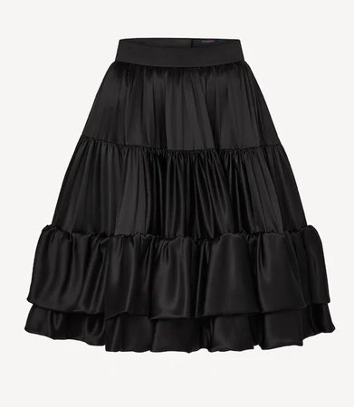 Louis Vuitton Tiered Satin Skirt