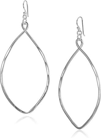 Amazon.com: Robert Lee Morris Large Oval Silver Drop Earrings: Clothing, Shoes & Jewelry