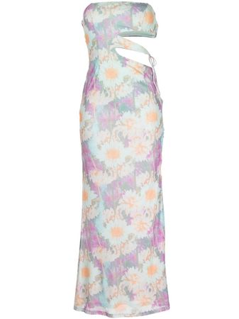 ROTATE floral-print Sleeveless Dress - Farfetch