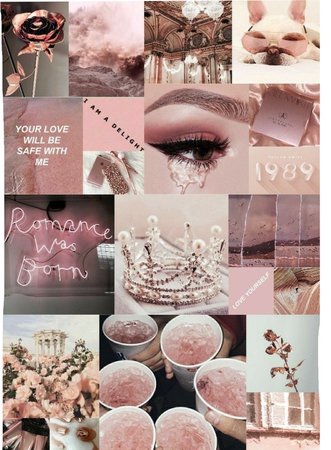 rose gold collage
