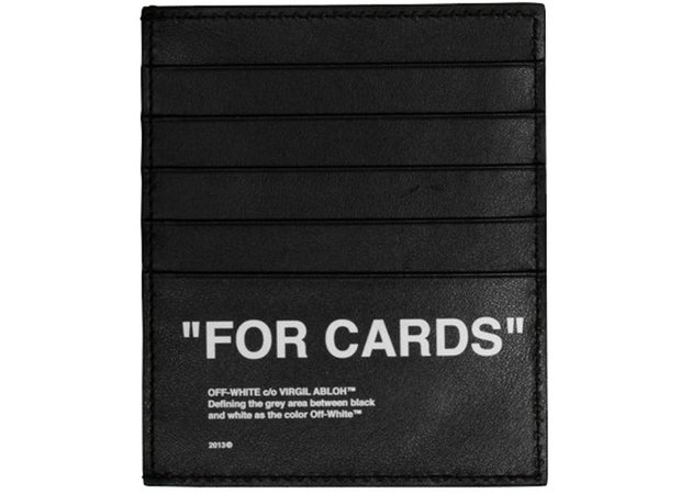 OFF-WHITE Bold Quote Card Holder "FOR CARDS" Black