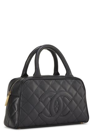 Chanel Black Quilted Caviar Bowler Mini bag 2000 Q6B0190FK9004 | WGACA