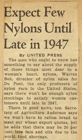 World War II Rationing Newspaper Article