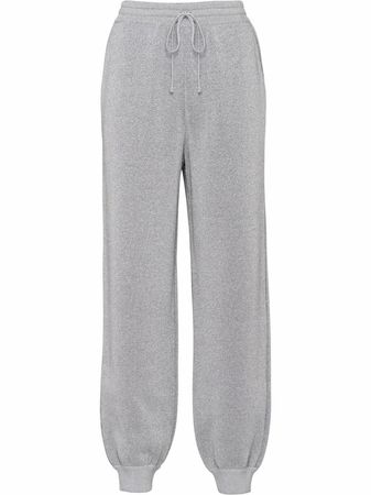 Shop Prada cashmere ribbed cuff track trousers with Express Delivery - FARFETCH