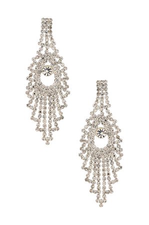 Ettika Chandelier Earrings in Silver | REVOLVE